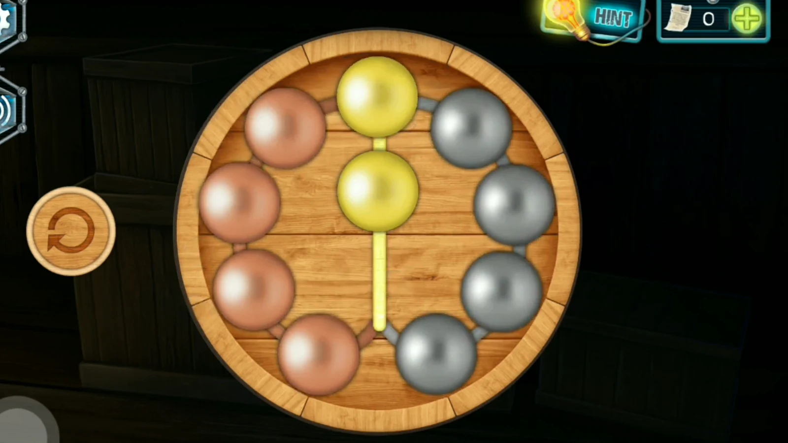 Ball chest with gold balls on the centre line, bronze on the left and silver on the right